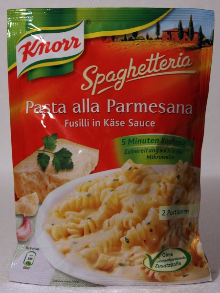 Knorr Spaghetteria Pasta alla Parmesana Fusilli in Käse Sauce Verpackung Packaging