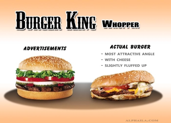 Burger King Whopper Third Comparison