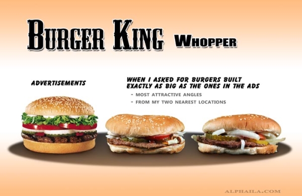 Burger King Whopper Second Comparison