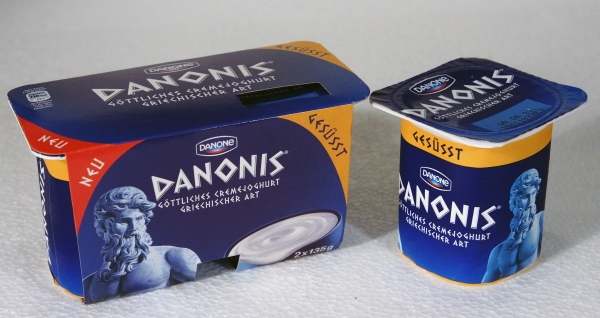 Danone Danonis Joghurt Becher Packung Packaging