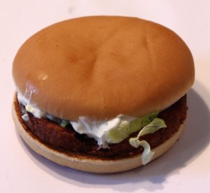 McDonalds Veggie Burger echtes Aussehen gross