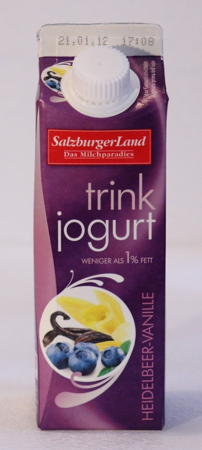 Salzburger Land Trink Joghurt Heidelbeer Vanille Packung