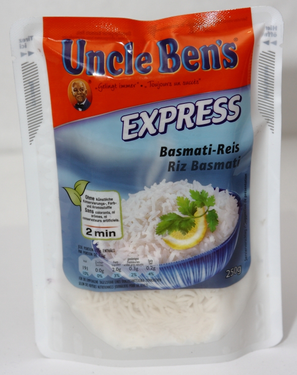 Uncle Bens Basmati Reis Rice Express Packung Packaging