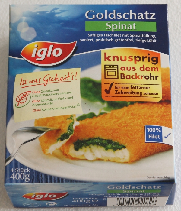 Iglo Goldschatz Spinat Packung