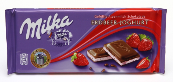 milka strawberry yogurt chocolate packaging verpackungs bilder